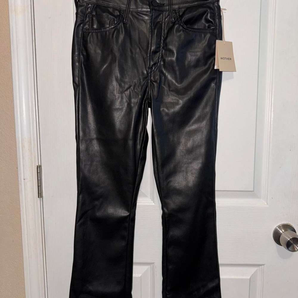 Mother black leather pants Size 26 #leather #Mother Brand new with tags'